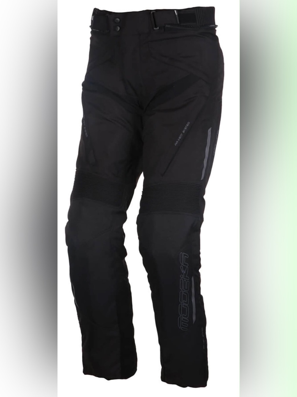 Black Motorcycle Riding Pants with Reinforced Knees